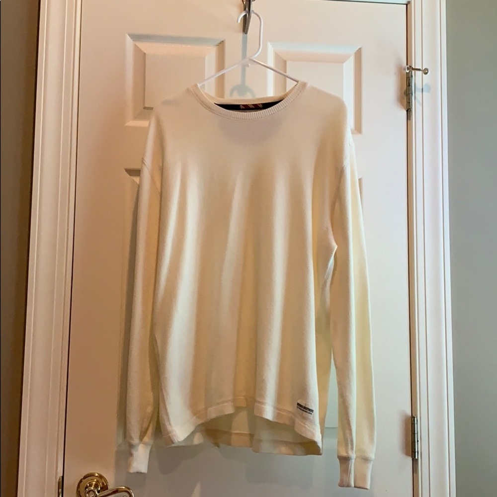 Men’s Brooks Brothers Cream Waffle Shirt XL